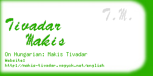 tivadar makis business card